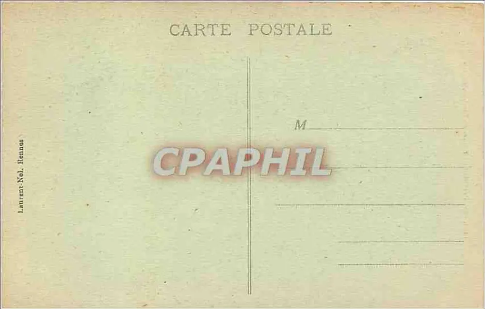 Quimperlé - Ruins of Saint-Colomban — Publisher Laurent-Nol, Rennes, series number 1332 - Back