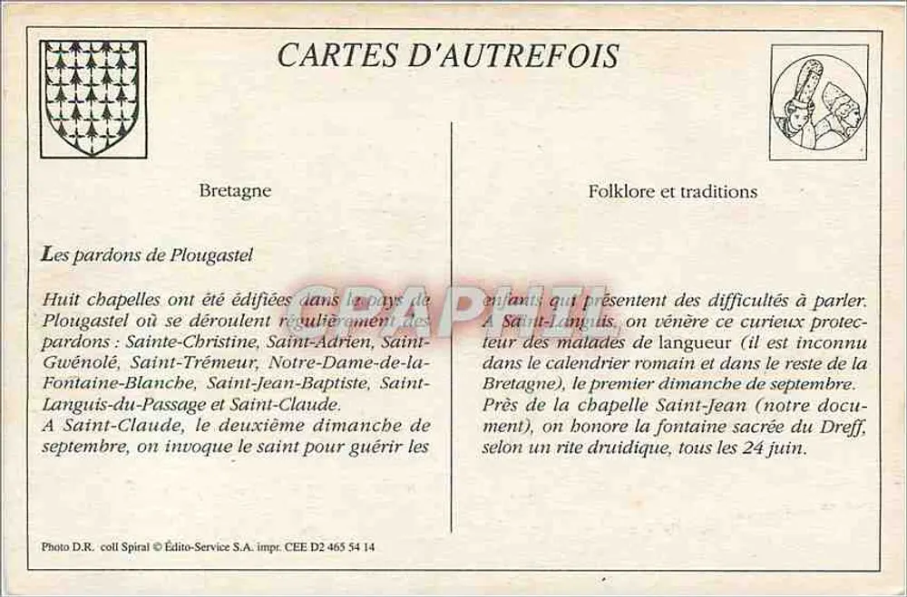 Les Buvettes au Pardon de St-Jean de Plougastel — 1635 — Édito-Service S.A. - Verso