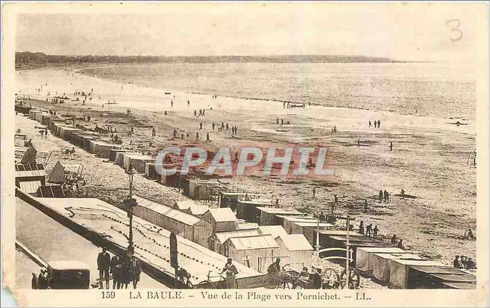 La Baule — Vue de la Plage vers Pornichet — LL. - Recto