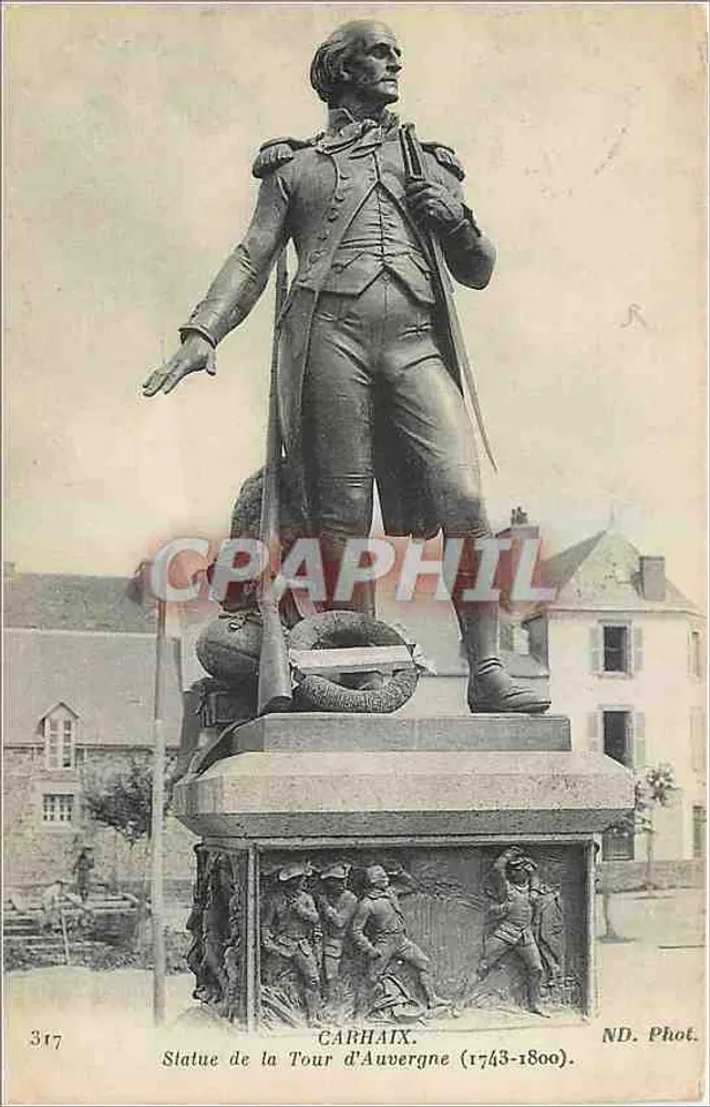 Statue de la Tour d'Auvergne (1743-1800) — Carhaix — ND. Phot. - Recto