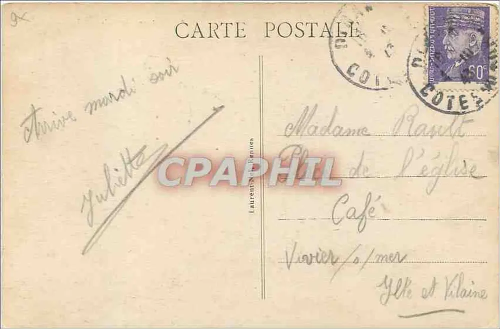 Dinan - Church of Saint-Malo — publisher Laurent Renices, no. 2440 - Back