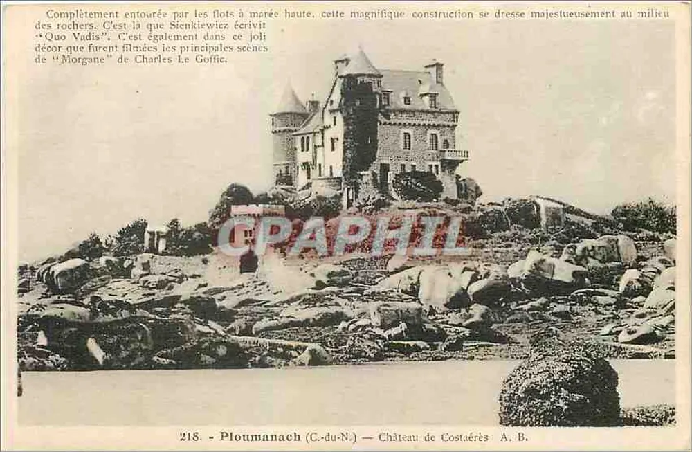 Ploumanach (C.-du-N.) — Castelo de Costaërès — Fototipo A. B. - Frente