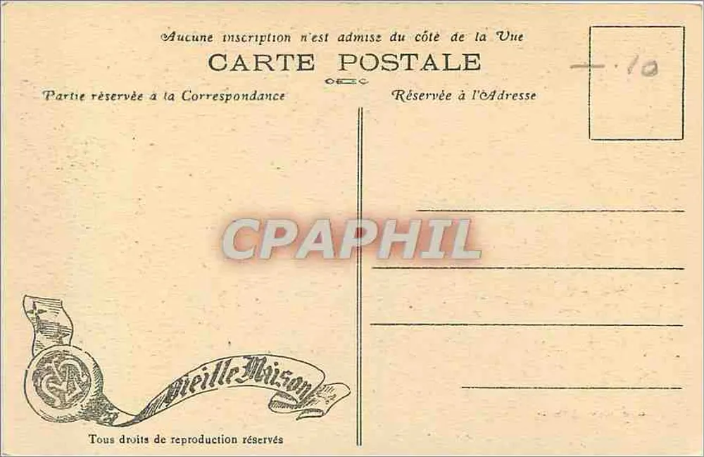 Dinan — Vista sobre a Rance — Editor R. Bino, St-Brieuc, n°11 - Verso