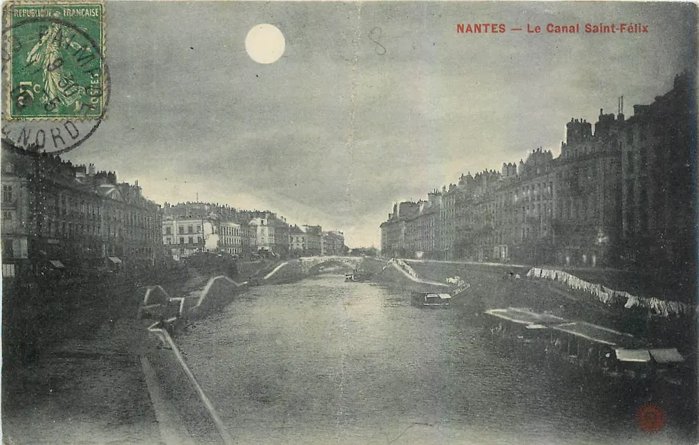 NANTES — Le Canal Saint-Félix — éditeur non visible, n° de série 8 - Recto