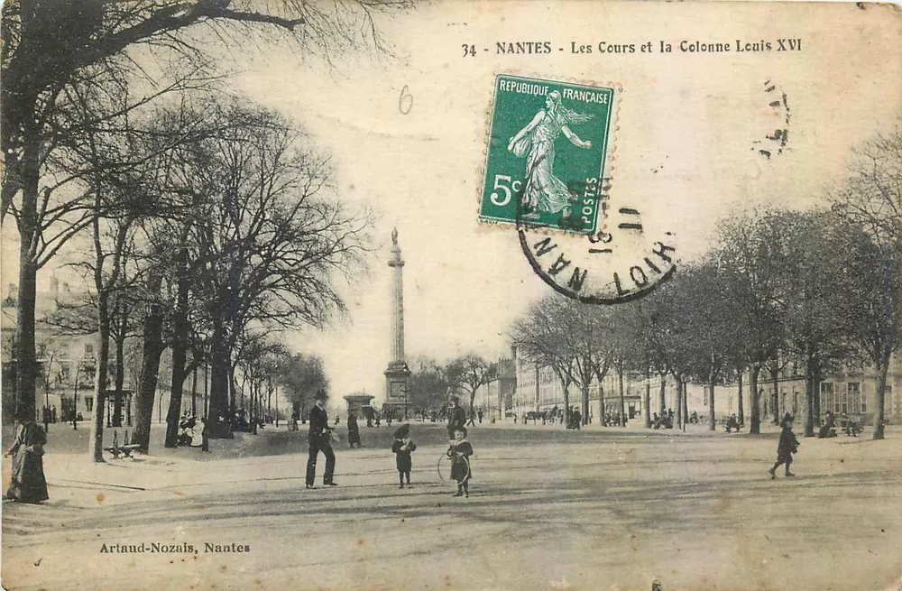 Nantes - Les Cours und die Säule Louis XVI — Artaud-Nozais, Nantes - Vorderseite