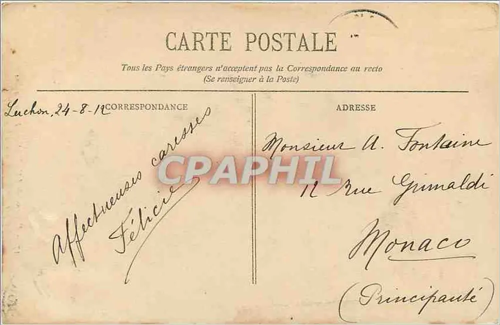 Gouffre de Bonneau — Environs de LUCHON — Vallée du Lys — BR - 1357 - Verso