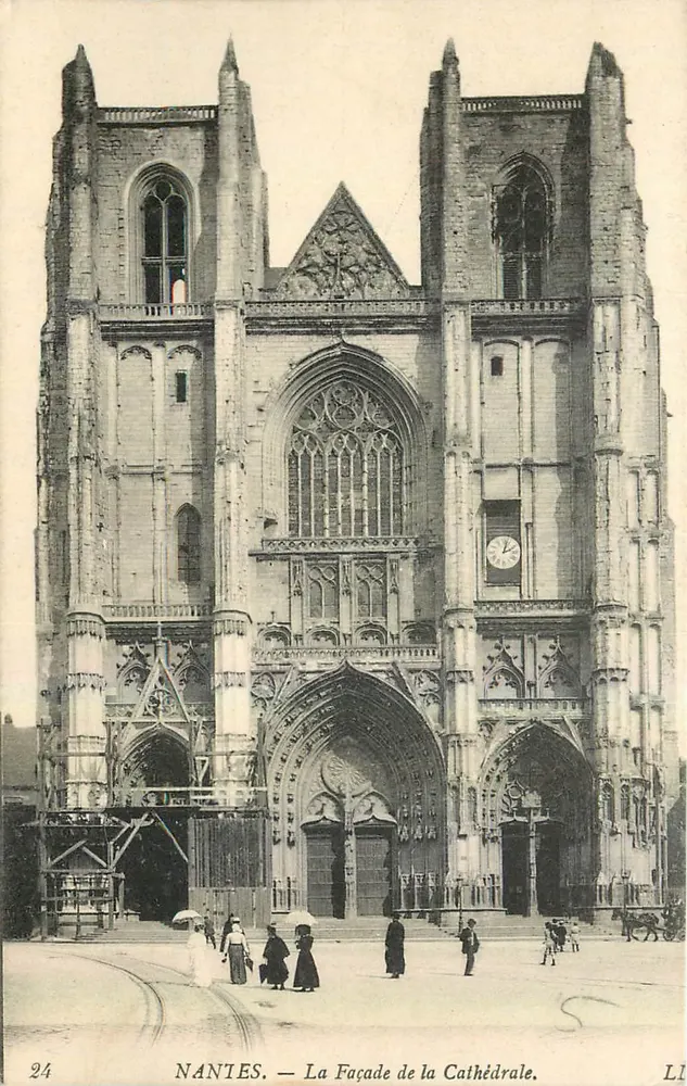 NANTES — La Façade della Cattedrale — LL 24 - Recto