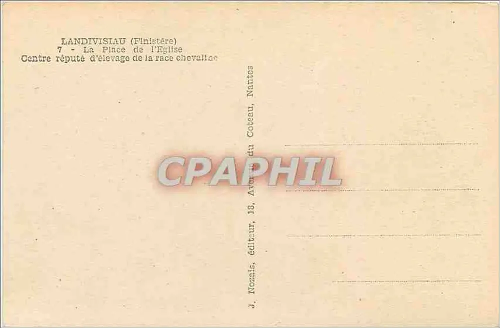 Landivisiau (Finistère) — Ansicht der Kirchplatz — Verlag J. Kozais - Rückseite