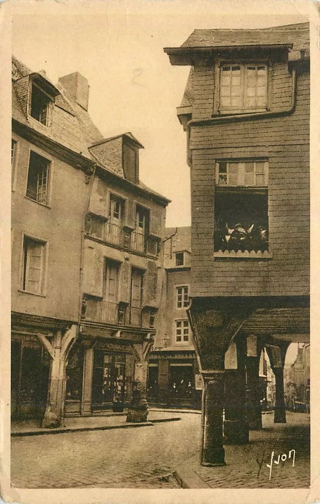Dinan (Côtes-du-Nord) — Alte Häuser in der Rue de l'Apport — Les Éditions d'Art Wyon, Paris - Vorderseite