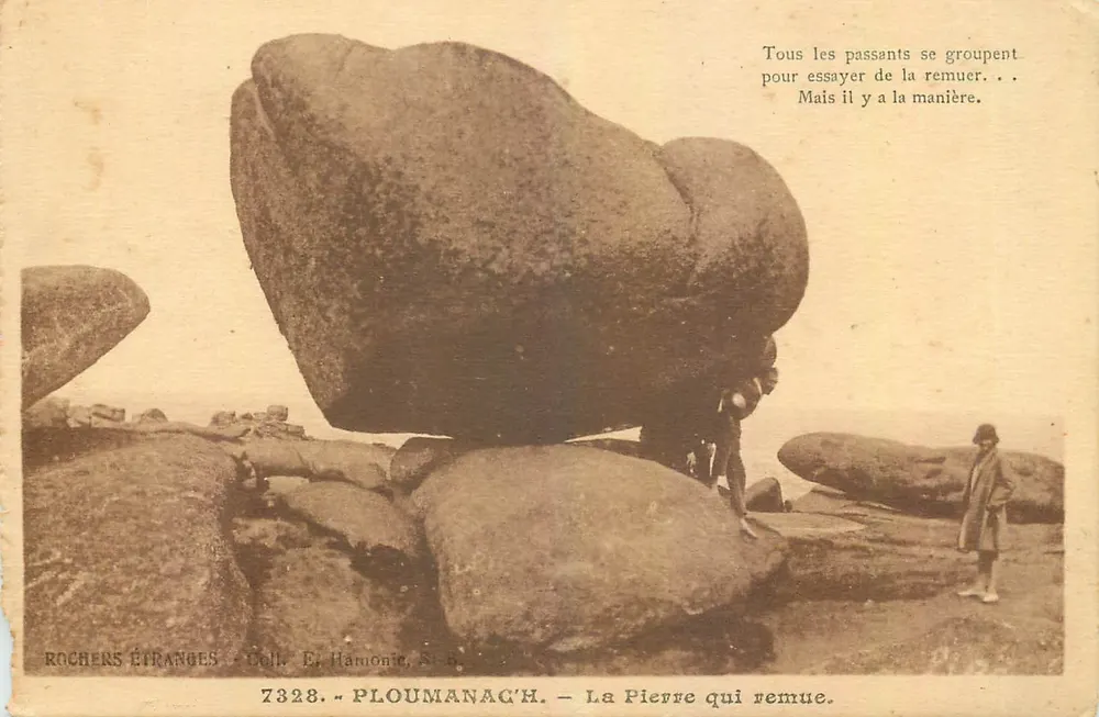 Rochers Étranges - Kamyk, który się rusza - PLOUMANAG'H - Zbiór E. Harmonie, St-B. - Awers