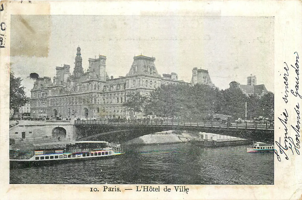 Parigi — L'Hôtel de Ville — Collezione del PETIT PARISIEN, N° 10 - Recto