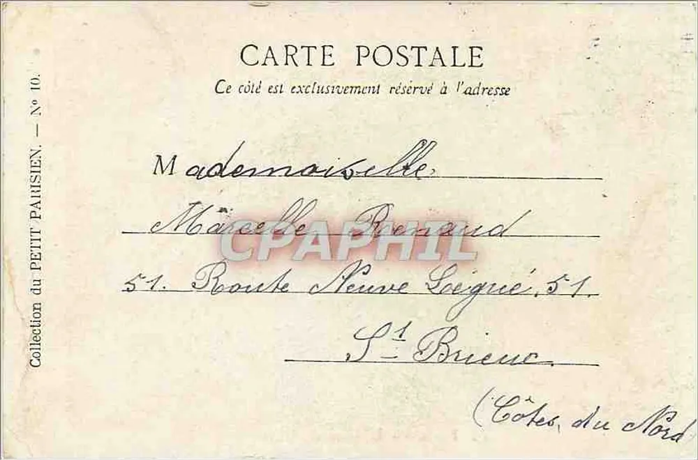 Parigi — L'Hôtel de Ville — Collezione del PETIT PARISIEN, N° 10 - Verso