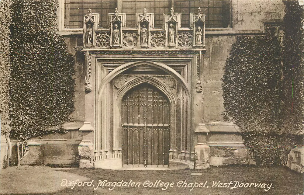 Oxford, Magdalen College Chapel, West Doorway — Frith's Series - Vorderseite