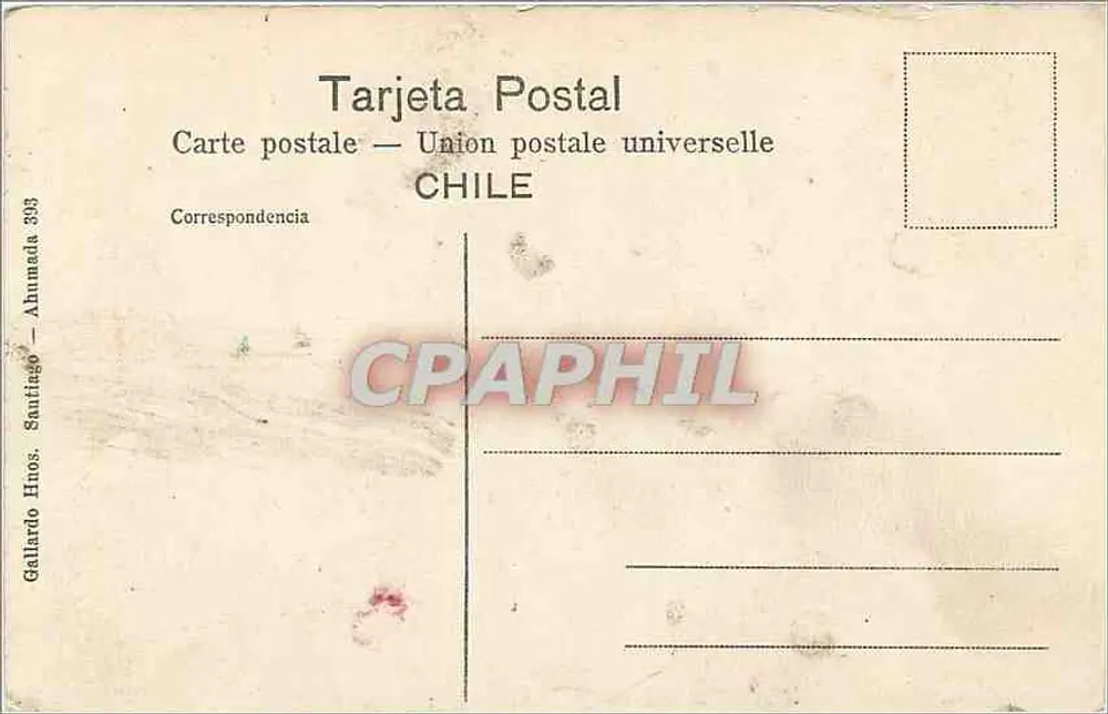 Santiago — Canal del Mapocho in Richtung Cordillera — Foto Leon, n° 93 - Rückseite