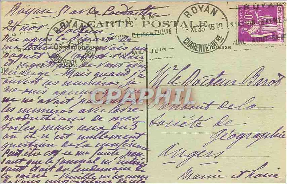 Jovem mozabita Ghardaïa — por Mlle R. Tourniol — 1936 - Verso