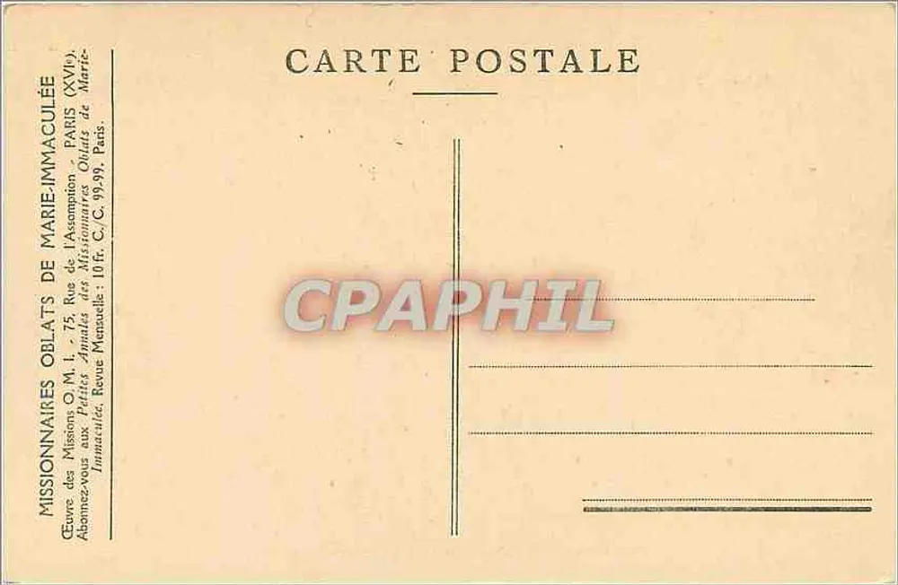 Missions de Ceylan - Série II - L'aumône aux pauvres - Verso