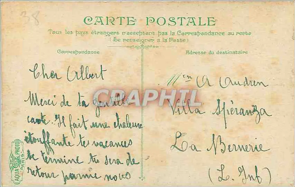Granoble. O quai Claude Bernard e o Casque de Néron — L.V. & Cie, n° 1468 - Verso