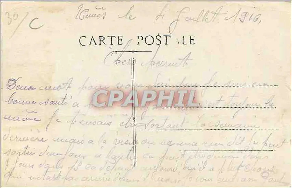 Nîmes - Avenida Peuchères — vista da rua com trams e quiosques — editor desconhecido, n° 101 - Verso