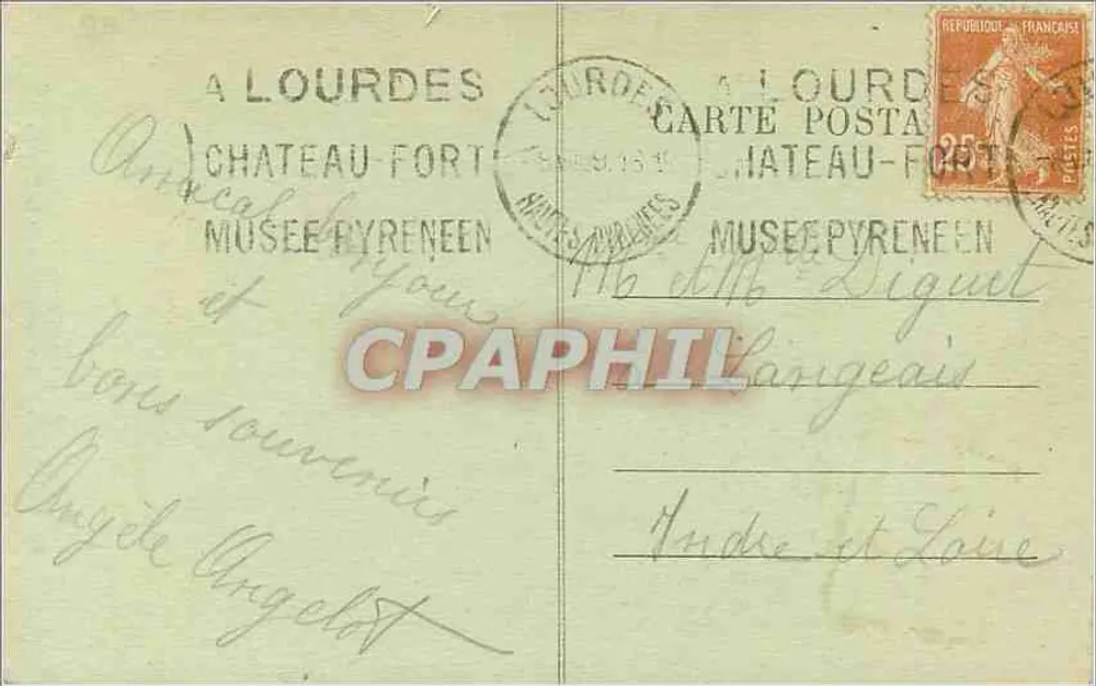 Lourdes — A Basílica e a Gruta — Os Pirineus, n°88 - Verso