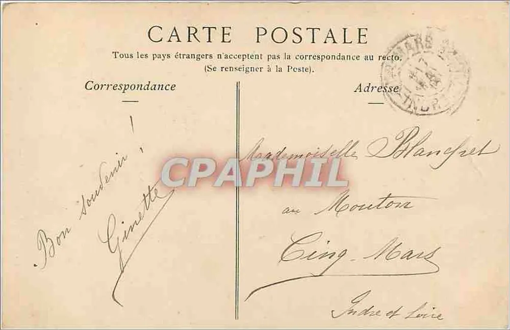 LANGEAIS (Indre-et-Loire) — Das Schloss, eine Turm — Collections ND Phot Nr. 163 - Rückseite