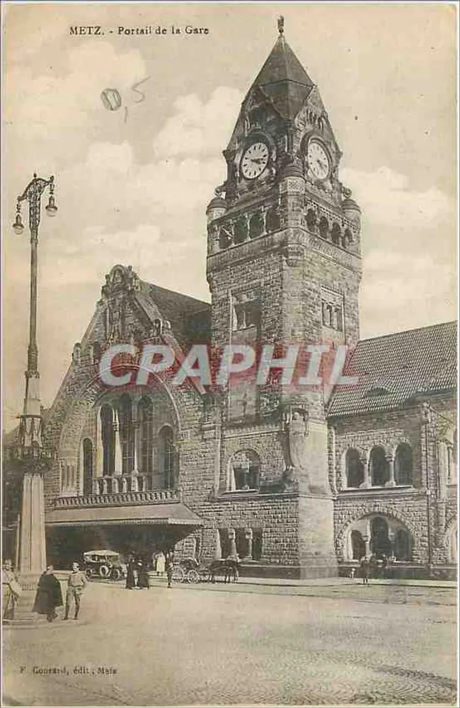 Metz - Portal de la Estación — F. Conrard, edit. Metz - Anverso