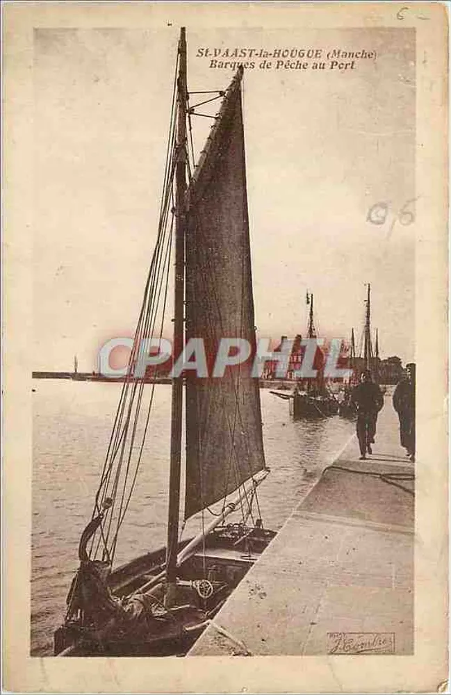 St-Vaast-la-Hougue (Manche) — Fischerboote am Hafen — Verleger J. Bégon - Vorderseite