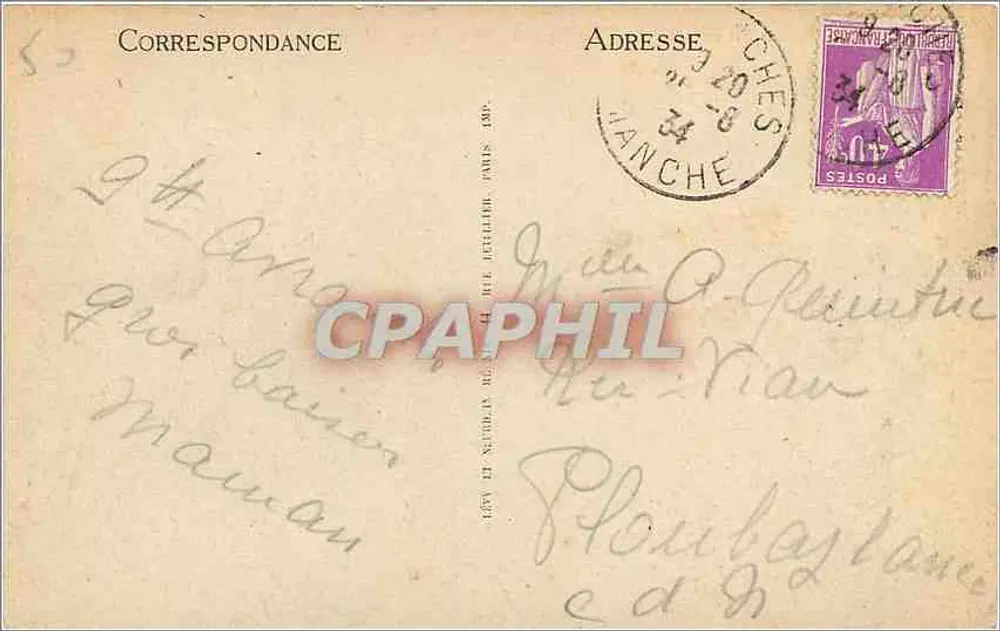 Avranches — Bucht von Mont-Saint-Michel von der Plateau aus gesehen — LL. - Rückseite