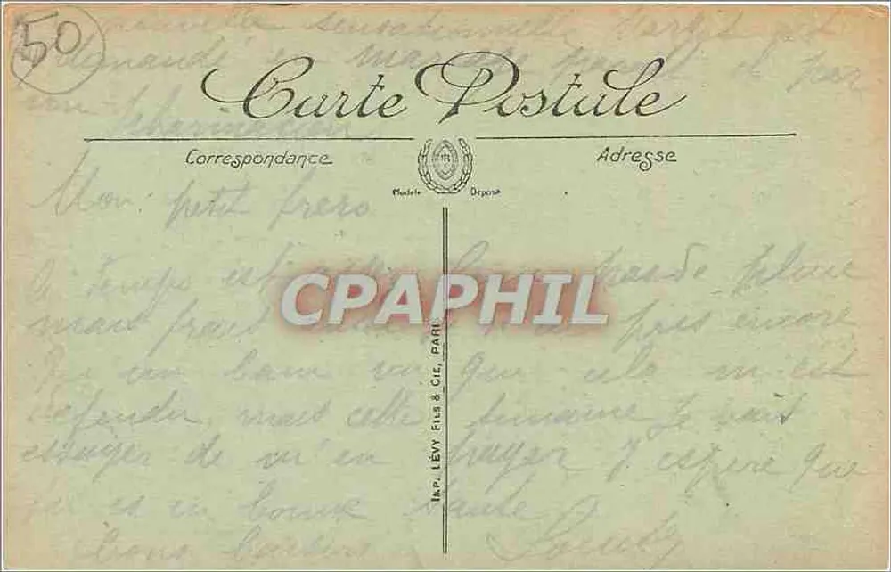 Cherbourg — O Casino e a Praia — LL - Verso