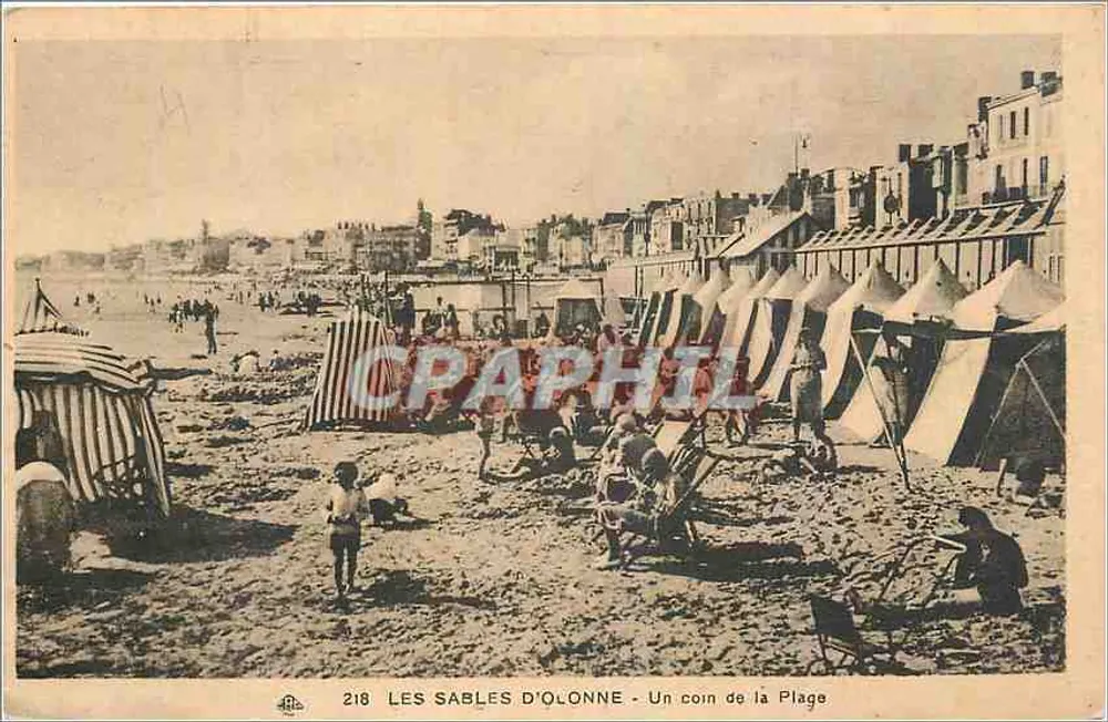 Les Sables-d'Olonne - Un coin de la Plage — C4 des Ants Photomécanique, n°218 - Recto