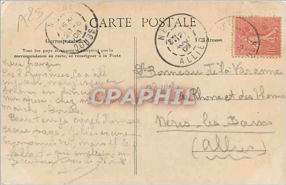 O Doubs nas gargantas da morte — cliché Ch. Stave, em Malche (Doubs) — n° 389 - Verso
