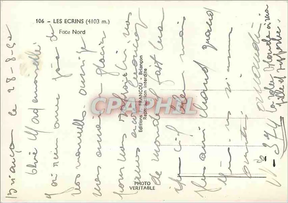 ले एक्रिंस (4103 मीटर) — उत्तरी ओर — एडिशन्स फ्रांकौ - पीछे