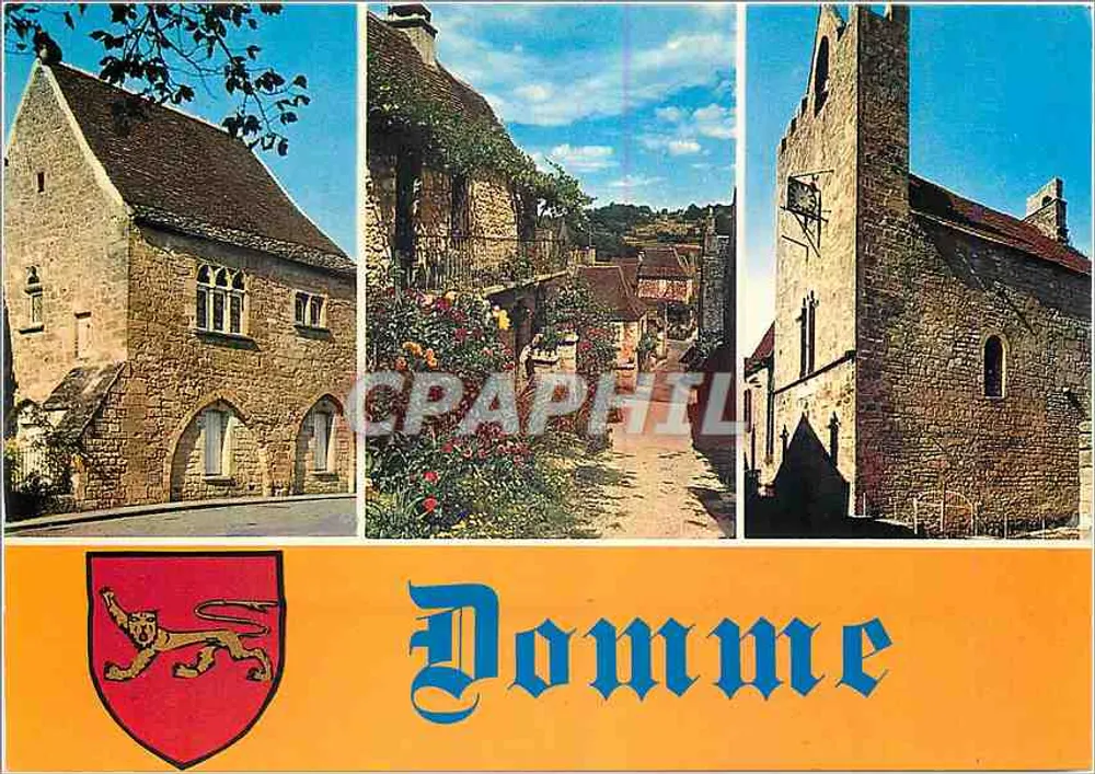 Domme — Altes Haus - Blühende Straße - Die Kirche — Verlag Cap-théâtre, Nr. 72 - Vorderseite