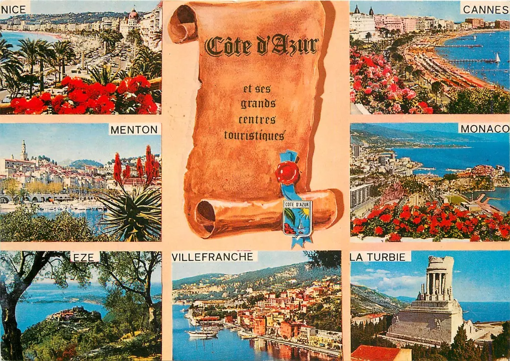 Côte d'Azur und ihre großen touristischen Zentren — Côte d'Azur - Vorderseite