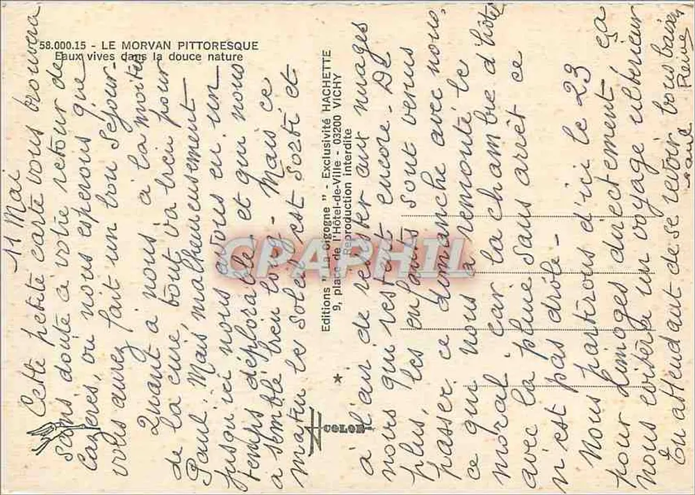 ले मोर्वान के चित्रकारी — जीवंत पानी नरम प्राकृति में — हैचेट एडिशन्स, विची - पीछे