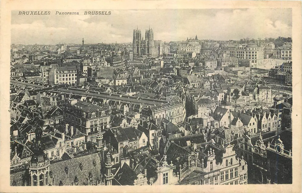 Bruxelas Panorama — vista aérea — editor Randgœl, n° A - Frente