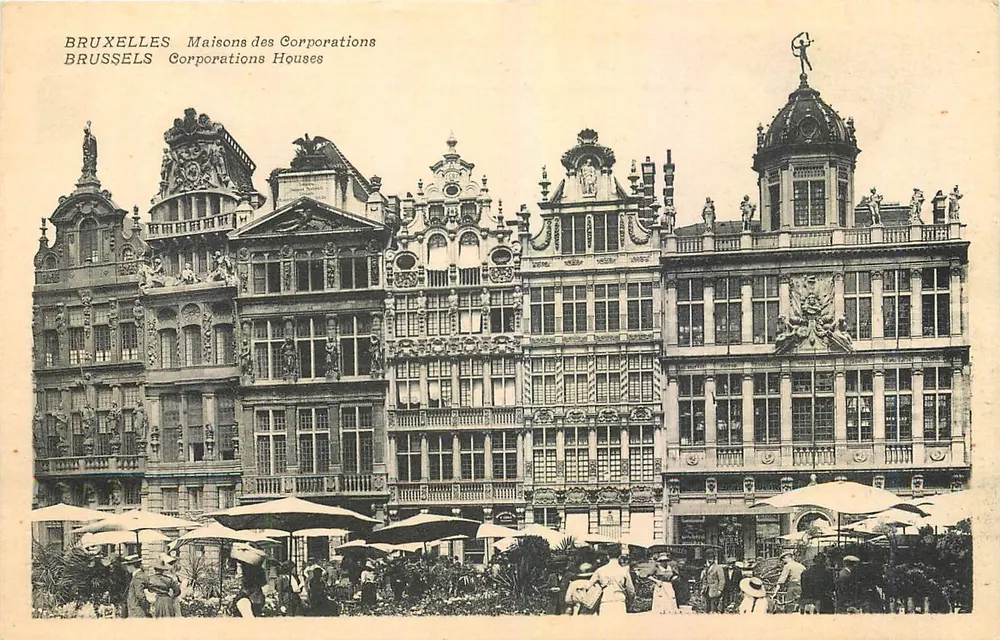 Bruxelles - Case delle Corporazioni — Piazza Grande - Recto