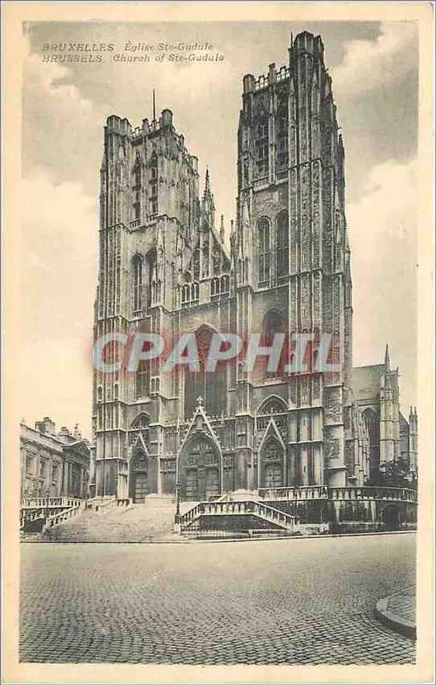 Bruxelas - Igreja de Santa Gudula — editor não visível, número de série não visível - Frente