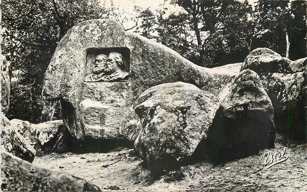 Wald von Fontainebleau — Denkmal für die Maler Millet und Rousseau — Éditions de Luxembourge - Vorderseite