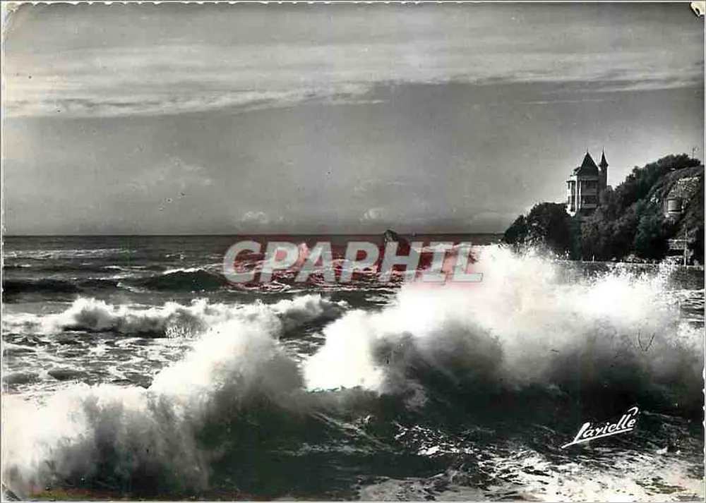Onda de equinócio na Costa dos Bascos — Biarritz — editor L. Lavielle, n° G 1007 - Frente