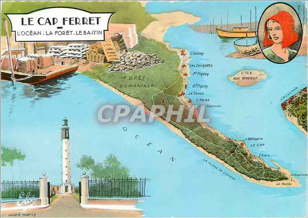 O Cap-Ferret — O Oceano, a floresta, o porto — André Marcy - Frente
