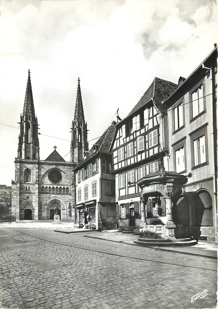 Obernai — Kirche Saint-Pierre-et-Saint-Paul und Puits des Six Saux — Édition de l'Europ, Sarreguemines - Vorderseite