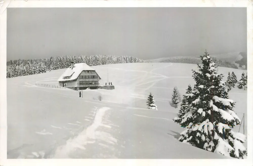 Todtnauberg (Schwarzwald), 1156 m above sea level — Youth Hostel M. Fleiner-Haus on the Ralschert — publisher: F. und Verlag Karl Reinhold, Freiburg i. Br. — series number 227 - Front