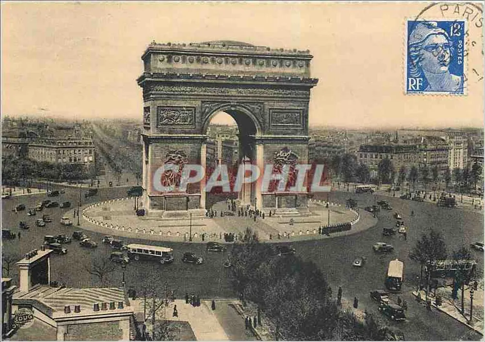 Paris - O Arco do Triunfo — editor Édouard, n°9 - Frente