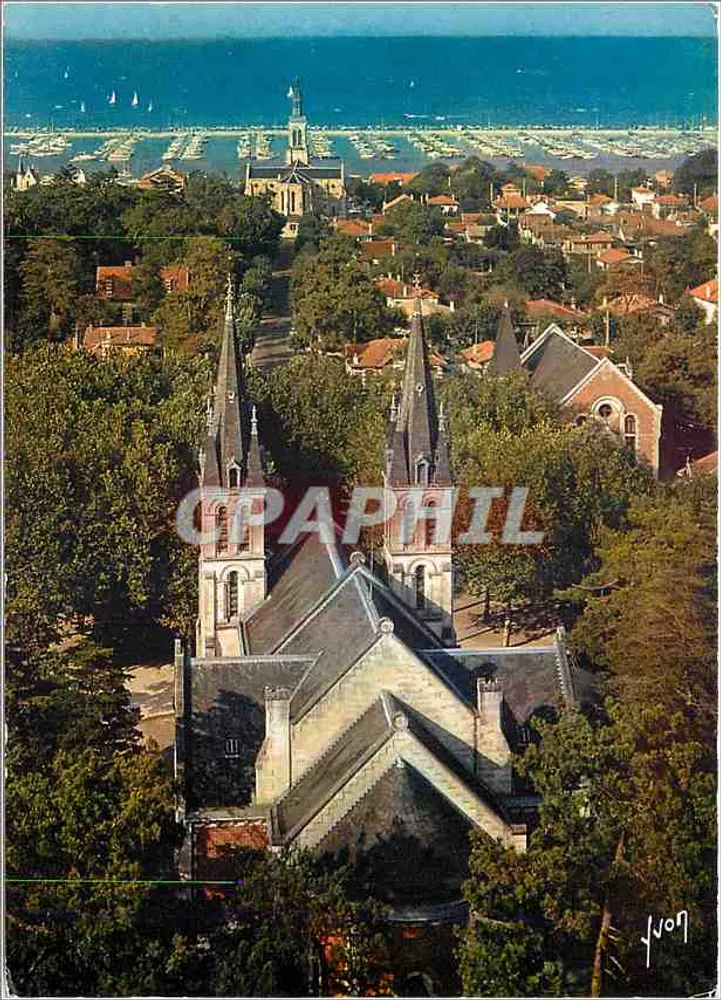 Arcachon — A Igreja São Ferdinando, o Portos de lazer — Éditions Jean-Jacques 94 - Frente