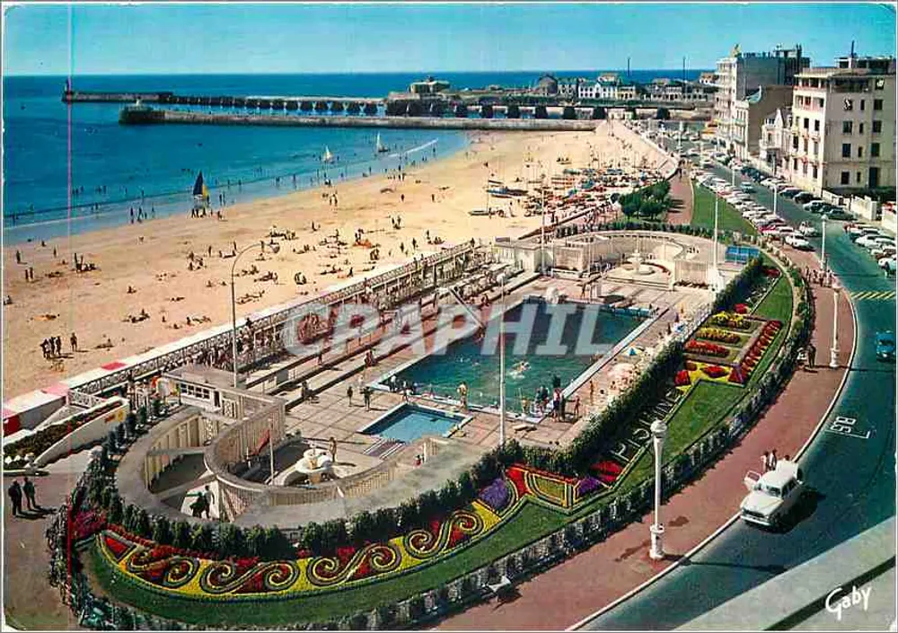 Les Sables-d'Olonne — A piscina e as docas — Editor Artaud & Cie, Nantes-Carquefou, n°36 - Frente