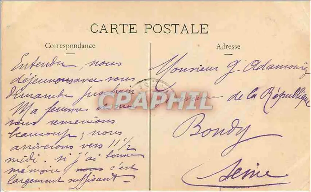 Versailles - Parque de Trianon - A Cascata de Mansart, dita « Le Jet » — editor G. HAREY, n°36 - Verso
