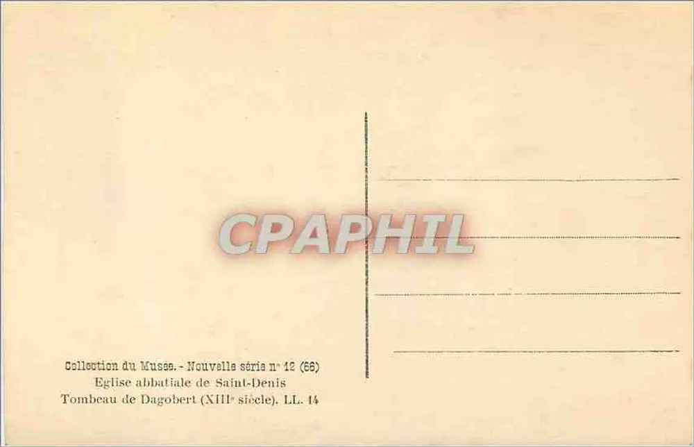 Túmulo de Dagobert — XIIIº século — Coleção do Museu, Nova série n° 12 (66) - Verso