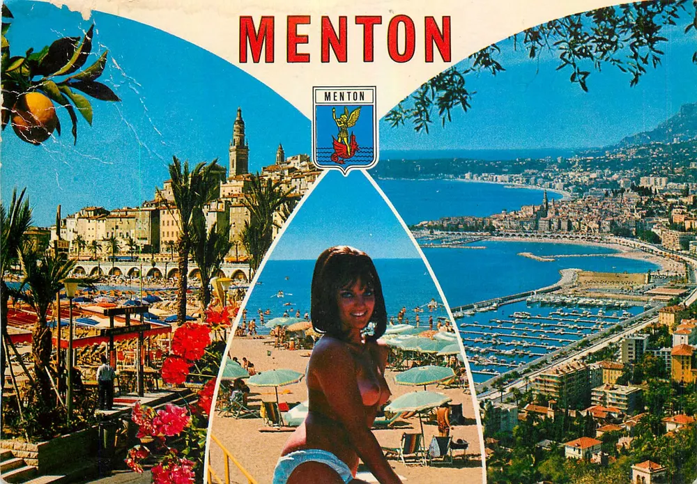 Menton — vista panorâmica e praia — Les Editions Gilletta, n° 917 - Frente