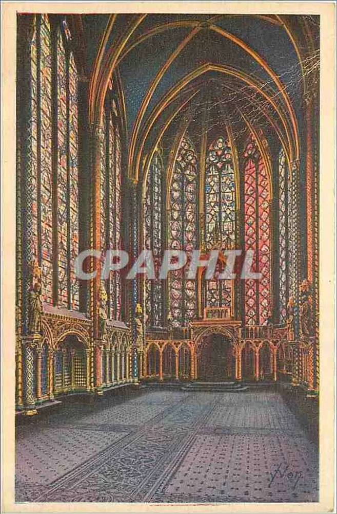 Intérieur de la Sainte-Chapelle — Chapelle haute — Éditions d'Art Yvcon, Paris - Recto