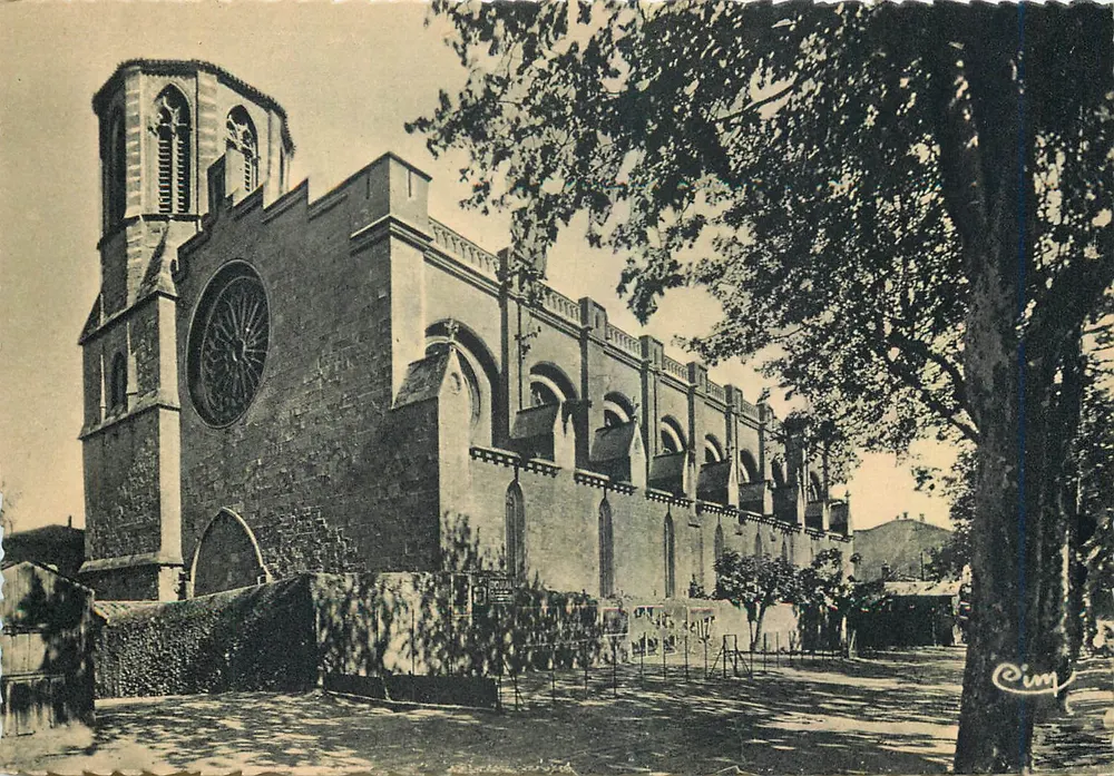 Carcassonne — Igreja de São Miguel — Héliomance Combier - Frente